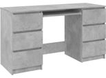 Syfax™ Scrivania Grigio Cemento 140X50X77 Cm In Legno Multistrato