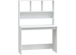 Syfax™ Scrivania Con Mensole Bianca 102X45X148 Cm In Legno Multistrato