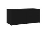 Syfax™ Mobile Porta Tv Nero 80X34X36 Cm In Legno Multistrato