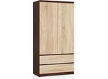 Akord Armadio Wengé/Rovere Sonoma 90X51X180 Cm