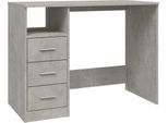 Syfax™ Scrivania Cassetti Grigio Cemento 102X50X76Cm Legno Multistrato