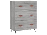Syfax™ Cassettiera Grigio Sonoma 69,5X34X90 Cm In Legno Multistrato
