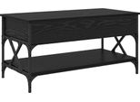 Vidaxl Tavolino Da Caffè Look Rovere Nero 100 X 50 X 50 Cm Materiale A Base Di Legno