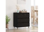Vidaxl Credenza Look Rovere Nero 60 X 35 X 70 Cm Materiale A Base Di Legno