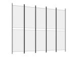 Syfax™ Divisorio A 5 Pannelli Bianco 250X200 Cm Tessuto