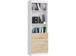 Akord Scaffale Bianco/Rovere Sonoma 60X35X180 Cm