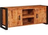 Syfax™ Mobile Tv Marrone 120 X 33 X 50 Cm Legno Massello Di Acacia