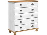 Vidaxl Cassettiera Con Cassetti Askim Bianco 91 X 40 X 95,5 Cm