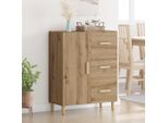 Vidaxl Credenza Artigianale In Rovere 34 X 69,5 X 90 Cm Materiale A Base Di Legno