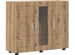 Vidaxl Armadio In Legno Rovere Artigianale 88,5 X 30,5 X 73 Cm Materiale A Base Di Legno