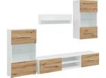 Syfax™ Mobile Tv 5 Pz Con Illuminazione A Led Rovere Artigianale