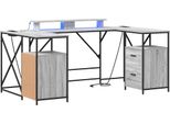 Syfax™ Scrivania Grigio Sonoma 182 X 101 X 87,5 Cm Legno Multistrato