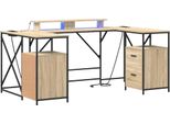 Syfax™ Scrivania Rovere Sonoma 182 X 101 X 87,5 Cm Legno Multistrato