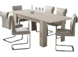 Dmora Tavolo Allungabile Campora 220X90X75H Cm Beige, Allungabile Meccanismo Estensione Allunga Centrale