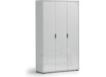 Dmora Armadio Multiuso Grande Teolo 106.9X180H Cm Bianco Lucido, 4 Ripiani Cassetti