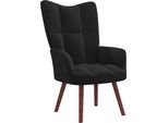Syfax™ Sedia Relax Nera In Velluto