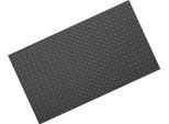 Succebuy Tappetino Per Garage 1200X2100 Mm, Tappetino Antiscivolo In Pvc Chiodato, Spessore 2,2 Mm, Tappetino Di Protezione Del Pavimento Con Nastro Biadesivo, Adatto Per Magazzini,Fitness, Rimorchi, Nero