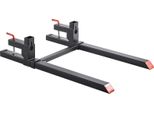 Forche Per Pallet Succebuy Con Portata Di 907 Kg, Carrello Portaforche A Morsetto, Lunghezza Totale Di 1090 Mm, Barra Stabilizzatrice Regolabile Per Accessori Per Trattori, Pale Caricatrici E Minipale, Nero