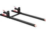 Forche Per Pallet Succebuy Con Capacità Di Carico Di 907 Kg, Lunghezza Totale Di 1490 Mm, Barra Stabilizzatrice Regolabile, Adatte A Trattori, Pale Caricatrici E Minipale, Colore Nero