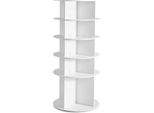 Scarpiera Succebuy Per 20 Paia Di Scarpe (5 Livelli), Design Girevole A 360°, Contenitore Salvaspazio Per Scarpe, Ideale Per Camere Da Letto, Soggiorni E Ingressi, Bianco 598 X 598 X 1350 Mm