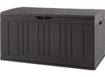 Costway Box Da Giardino 300L, Box Per Cuscini Con Coperchio Chiudibile A Chiave E Montanti A Gas, Box Di Stoccaggio Resistente Alle Intemperie, Box Per Cuscini Da Esterno Per Marrone