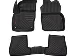 Tappetini Auto In Gomma 3D Wielganizator Per Ford Focus MK3 Hatchback, Berlina, Station Wagon (2010-2018) – Neri, Bordo Alto, Set 4 Pz