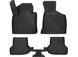 Tappetini Auto In Gomma 3D Wielganizator Per Audi A3 8P Hatchback, Sportback, Cabrio (2003-2011) – Neri, Bordo Alto, Set 4 Pz