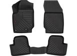 Tappetini Auto In Gomma 3D Wielganizator Per Opel Corsa F Hatchback (2019-) – Neri, Bordo Alto, Set 4 Pz