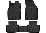 Tappetini Auto In Gomma 3D Wielganizator Per Renault Megane Iii Hatchback, Coupé, Grandtour, Station Wagon (2008-2015) – Neri, Bordo Alto, Set 4 Pz