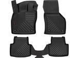 Tappetini Auto In Gomma 3D Wielganizator Per Volkswagen Passat B8 Berlina, Station Wagon, Variant, Alltrack (2015-) – Neri, Bordo Alto, Set 4 Pz