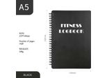 Inf Quaderno Fitness A5 A Spirale - Diario Allenamento E Esercizi Nero
