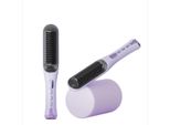 Inf Spazzola Lisciante Portatile Lcd - Pettine 2 In 1 Per Lisciare E Arricciare Viola