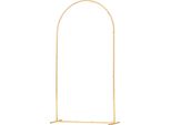 Succebuy Arco In Metallo 2,2 X 1,2 M, Supporto Per Sfondo, Arco Decorativo Color Oro, Ideale Per Matrimoni, Feste Di Compleanno, Feste Di Laurea, Vacanze E Cerimonie