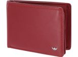 Golden Head Pelle Portafoglio Polo Rfid Protect Scheintasche Mit Geheimfach 1159 Rot Rosso Scuro