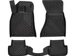 Tappetini Auto In Gomma 3D Wielganizator Per Audi A4 B8 Berlina, Station Wagon, Avant, Allroad (2007-2015) – Neri, Bordo Alto, Set 4 Pz