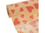 Carta A Nido D'ape Sostenibile Con Motivo A Cuori Per Confezioni Regalo Creative