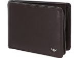 Golden Head Pelle Portafoglio Polo Rfid Protect Scheintasche Mit Geheimfach 1159 Dunkelbraun Marrone Scuro