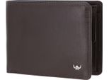Golden Head Pelle Portafoglio Polo Rfid Protect Scheintasche 1339 Dunkelbraun Marrone Scuro