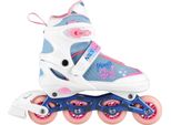 Pattini In Linea Nils Extreme Princess NA18168A - Misura Regolabile M 35-38, ABEC-7, Bianco