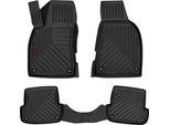 Tappetini Auto In Gomma 3D Wielganizator Per Audi A4 B7 Cabrio (2006-2008) – Neri, Bordo Alto, Set 4 Pz