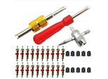 Inf Kit Attrezzi 33Pz Rimozione Installazione Valvola Pneumatici Auto Moto Bici