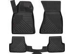 Tappetini Auto In Gomma 3D Wielganizator Per Audi A6 C7 Berlina, Station Wagon, Avant (2011-2017) – Neri, Bordo Alto, Set 4 Pz