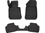 Tappetini Auto In Gomma 3D Wielganizator Per Bmw 3 E90 Berlina (2004-2011) – Neri, Bordo Alto, Set 4 Pz