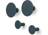 Blomus Ponto Set 4 Ganci Da Parete, Ganci, Appendiabiti, In Pietra Polimerica, Canna Di Fucile, 65800