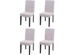 Set Di 4 Sedie Per Sala Da Pranzo Sedia Da Cucina Littau ~ Tessuto, Crema-Beige, Gambe Scure