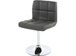 Sedia Da Sala Da Pranzo Kavala, Sedia Da Cucina Sedia, Girevole Certificata Mvg ~ Ecopelle Grigia, Base Cromata