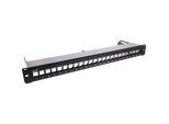 Inline® Patch Panel A 24 Vie, Keystone Blank Panel Con Estrazione, 19" 1U Nero"