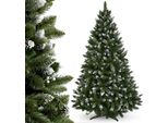 Albero Di Natale Artificiale Kadax Con Perline D'argento E Brina, Albero Di Natale Da 180 Cm In Pvc