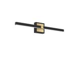 Applique Led Eglo Peguera 11 W 1165 Lm 3000 K Nero/Ottone Spazzolato
