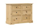 Vidaxl Cassettiera 112X48X91 Cm In Legno Di Pino Massiccio